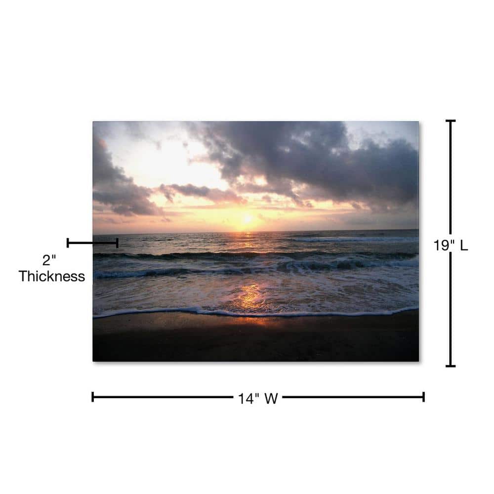 Gentle Rise Coastal Sunrise Canvas Art in Floater Frame