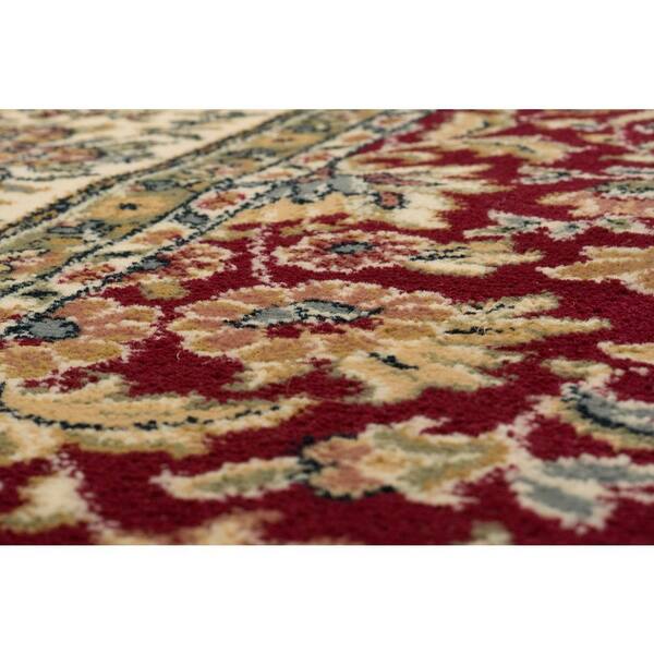 Nicholson Red/Ivory 4 ft. x 6 ft. Indoor Area Rug