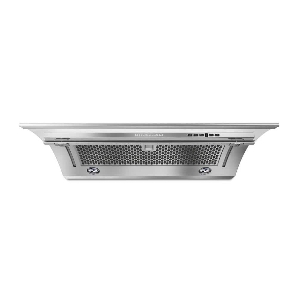 KitchenAid 30 in. Under the Cabinet Slide-Out Range Hood with LED Light in Stainless Steel, Silver