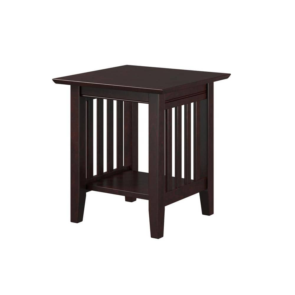 Atlantic Furniture Mission End Table in Espresso AH14201 The Home Depot