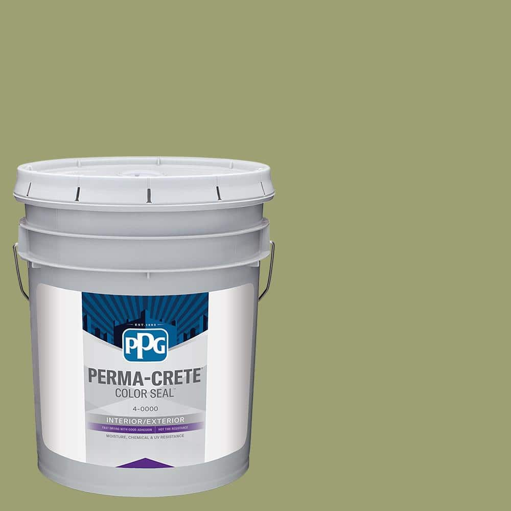 Perma-Crete Color Seal 5 gal. PPG1122-5 Dill Satin Interior/Exterior Concrete Stain, Green