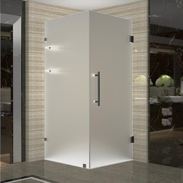 Aston Aquadica GS 32 in. x 32 in. x 72 in. Frameless Square Shower Enclosure with Glass and Shelves in Oil Rubbed Bronze