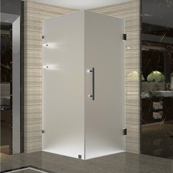 Aston Aquadica GS 38 in. x 38 in. x 72 in. Frameless Square Shower Enclosure with Glass and Shelves in Oil Rubbed Bronze