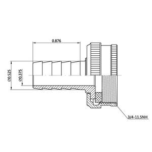 3/4 in. FHT x 1/2 in. Barb Brass Adapter Fitting