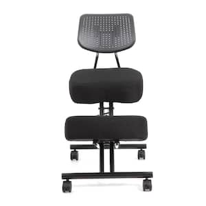Kipler Black Fabric Ergonomic Kneeling Chair