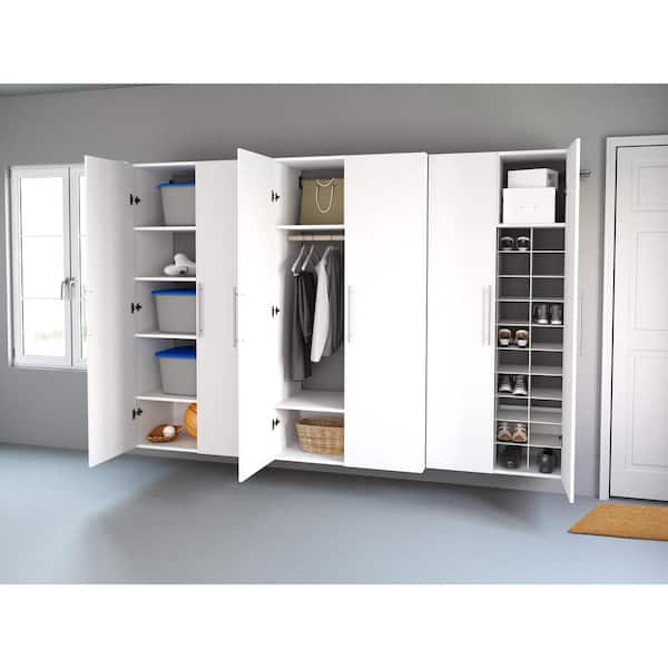 Prepac 3-Piece Composite Garage Storage System in White (102 in. W x 72 in. H x 20 in. D)
