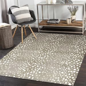 Louis Contemporary Modern Sand 9 ft. x 12 ft. Hand-Knotted Area Rug