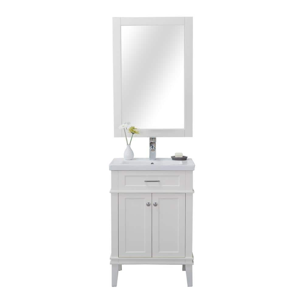 Seattle 24 In W X 1825 In D X 3475 In H Vanity In White With