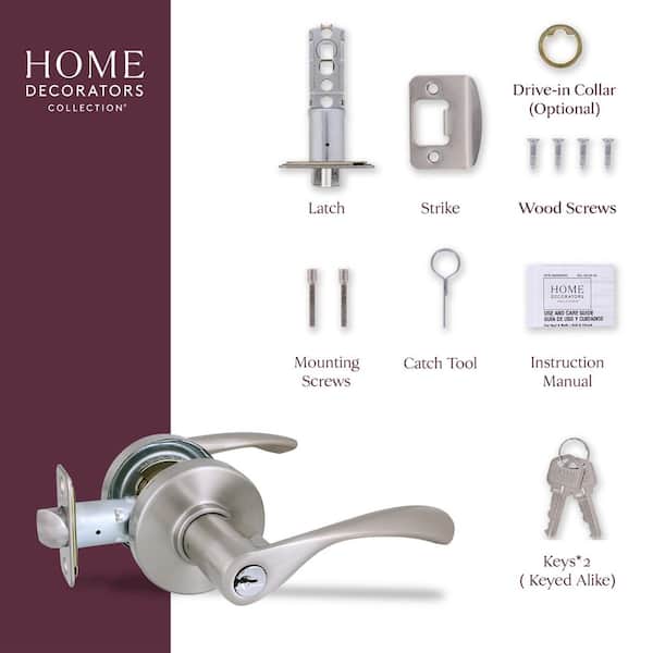 ラスト1セット〈5枚〉 ニールセン nielsen 10×12インチ シルバー Home Decorators Collection Primrose Satin Nickel Keyed Entry Door