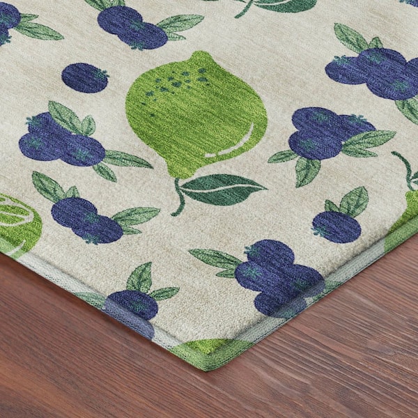 Mayfield Premium Machine Washable Abstract AMF2354 Linen 9 ft. x 12 ft. Area Rug