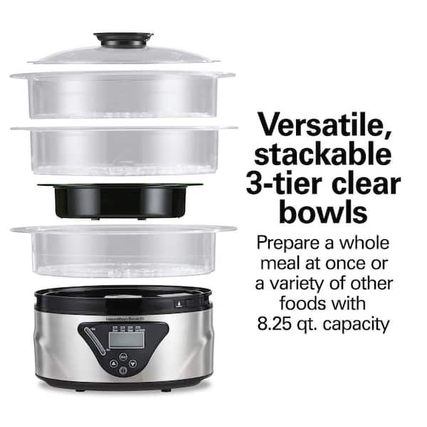 Hamilton Beach 22-Cup Stainless Steel Digital Food Steamer 37530A - The  Home Depot