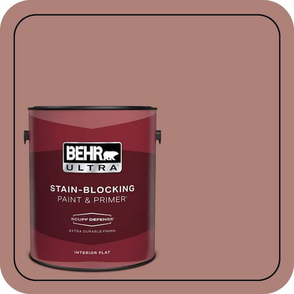 BEHR ULTRA 1 gal. #S170-5 Smoke Bush Rose Extra Durable Flat Interior Paint & Primer