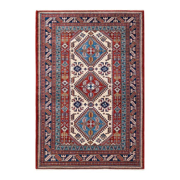 Solo Rugs Tribal One-of-a-Kind Bohemian Red 4 ft. 2 in. x 6 ft. 1 in. Tribal Area Rug