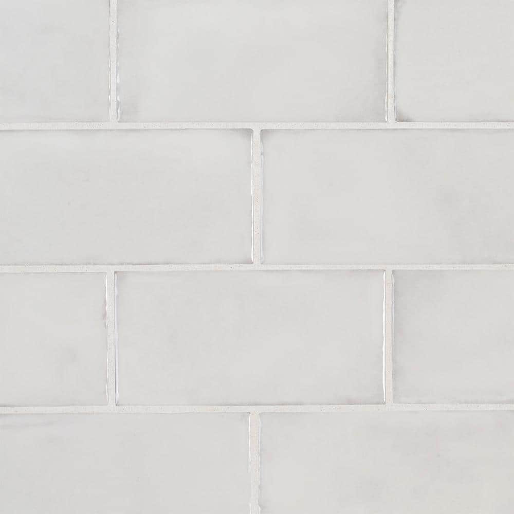 Jeffrey Court Blanco Rustico White 3 in. x 6 in. Glossy Ceramic Wall Tile  (5.38 sq. ft./Case) 95806 - The Home Depot