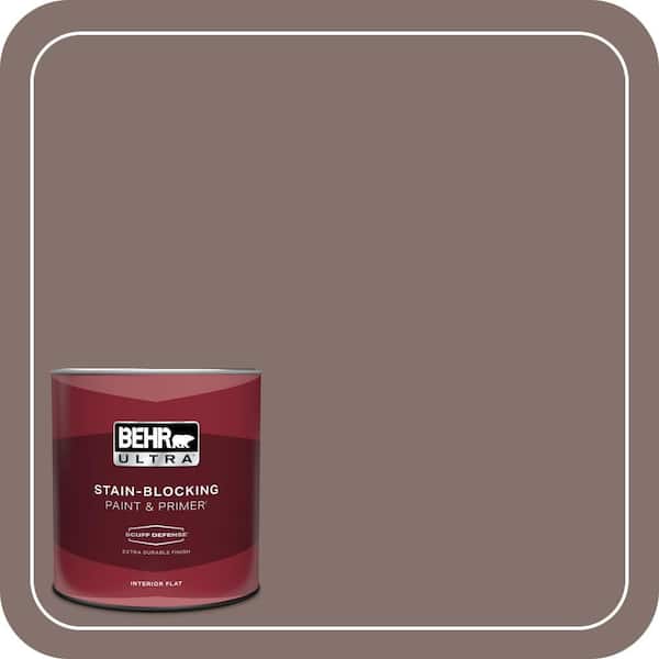 BEHR ULTRA 1 qt. #740B-5 Bradford Brown Extra Durable Flat Interior Paint & Primer