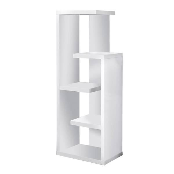 Unbranded 48 in. White with 4-Shelves Composite Bookcase