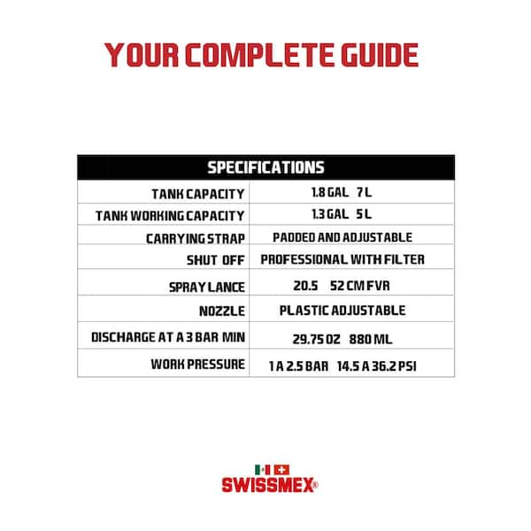 Swissmex 1.8 gal Compression Pump Sprayer MX11 - The Home Depot