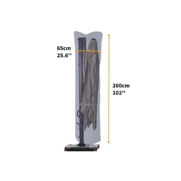 cantilever tilting patio umbrella PURPLE LEAF 10 ft Left-right Tilting Patio Cantilever Umbrella with 360-degree Rotation