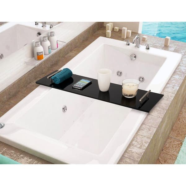 Mind Reader Bath Tray Elegant Tub Caddy with Stainless Steel Rust