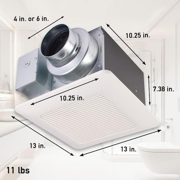 Panasonic WhisperCeiling DC Fan, with Pick-A-Flow Speed Selector