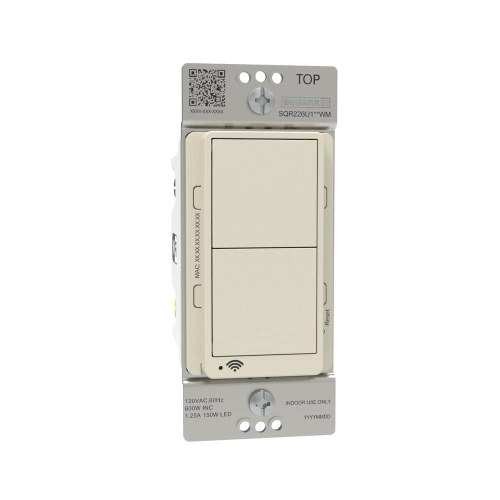 Light Almond Wireless Rocker Switch with Voice Control