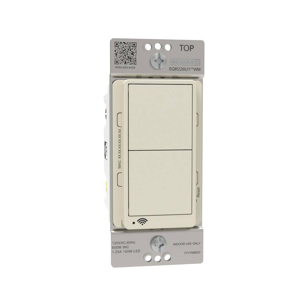 Light Almond Wireless Rocker Switch with Voice Control