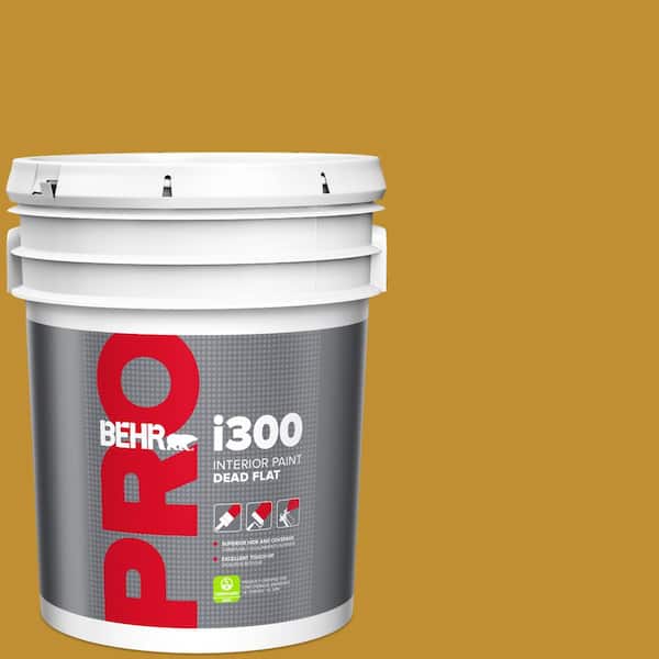 BEHR PRO 5 gal. #M290-7 Turmeric Dead Flat Interior Paint