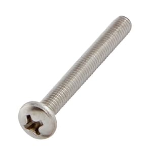 M4-0.7x35mm Stainless Steel Pan Head Phillips Drive Machine Screw 2-Pieces