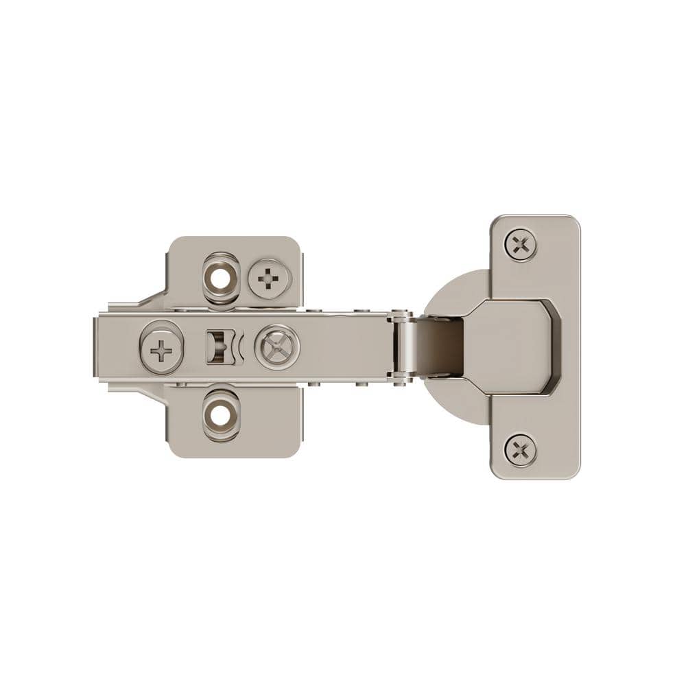 Nickel Full Overlay Frameless Self-Closing Cabinet Hinge