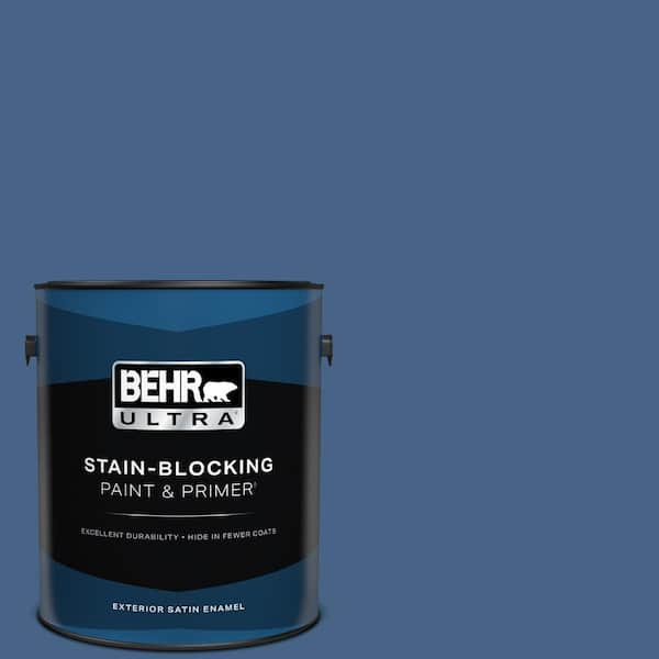 BEHR ULTRA 1 gal. #PPU15-04 Mosaic Blue Satin Enamel Exterior Paint & Primer