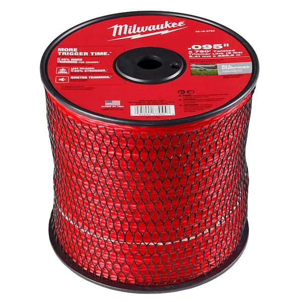最新 ft. 750 x in. 0.095 Milwaukee Trimmer 49-16-2783 Spool Line イラスト