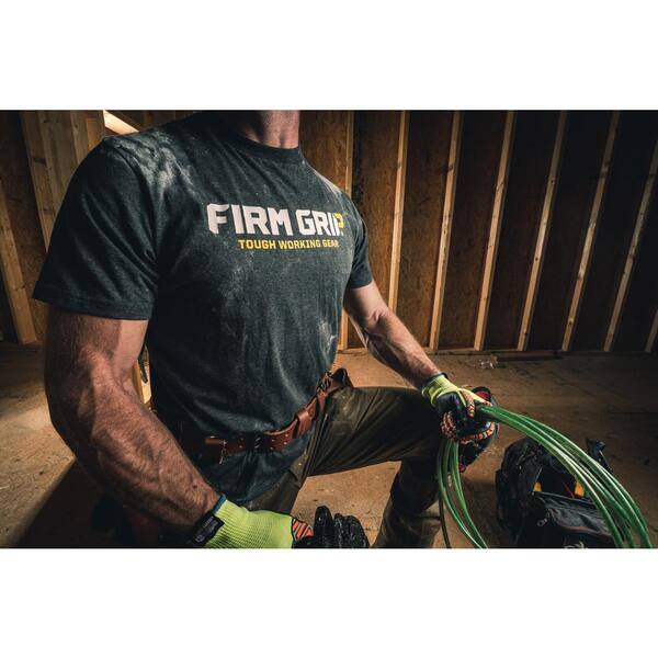 FIRM GRIP Men's Large Gray Short Sleeved T-Shirt 63587-012
