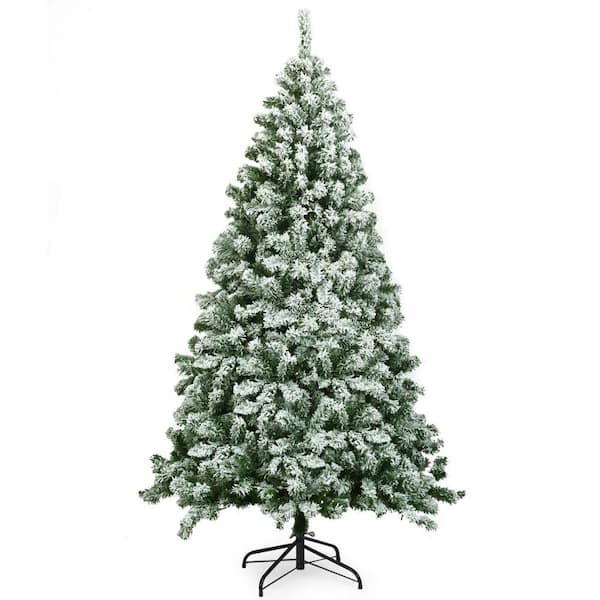 Best Choice Products 6ft Snow Flocked Christmas Tree, Premium Holiday Pine  Branches, Foldable Metal Base 