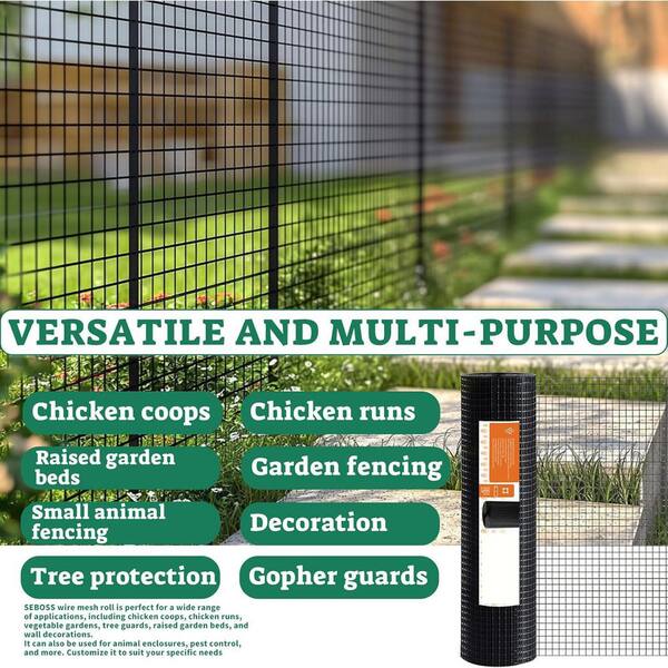 Rocicmhy Hardware Cloth 1/2 Inch Mesh 48in X 100ft Galvanized Steel Poultry Fence