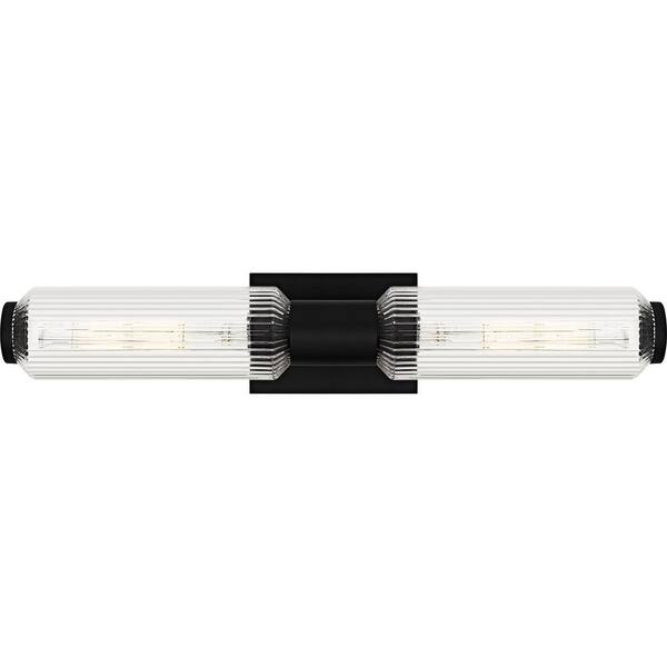 Quoizel Hawes 23.5 in. 2-Light Matte Black Vanity Light