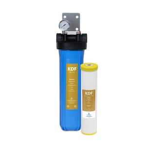 Whole House 1-Stage Water Filtration System - Heavy Metal KDF Filter - Pressure Gauge, Easy Release, 1 in. Connections