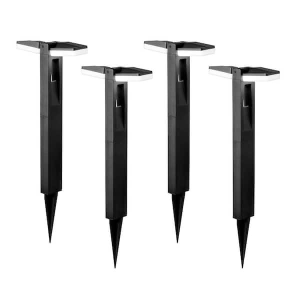 Smart Low Voltage Black Plug-in Integrated LED RGBw Landscape Path Light Kit Powered by Hubspace (4-Pack)