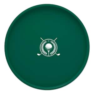 Kasualware Golf 14 in. Round Serving Tray in Green