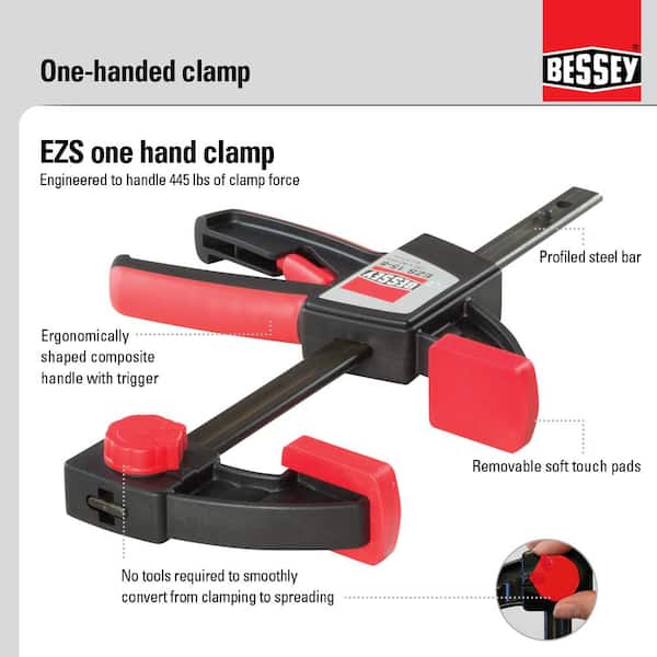 Bessey Toggle Clamp Open Arm w/ Horz-Base Plate 1-9/16