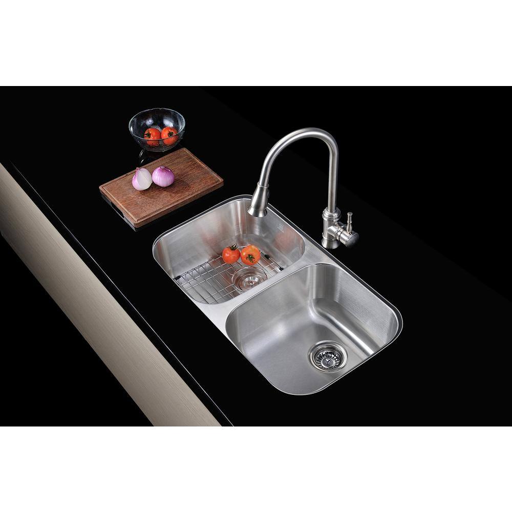 Moore 32'' Double Bowl Stainless Steel Undermount Kitchen Sink