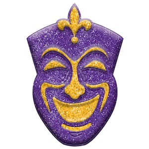 14 in. Mardi Gras Plastic Comedy Mask 3D Decoration (5-Pack)