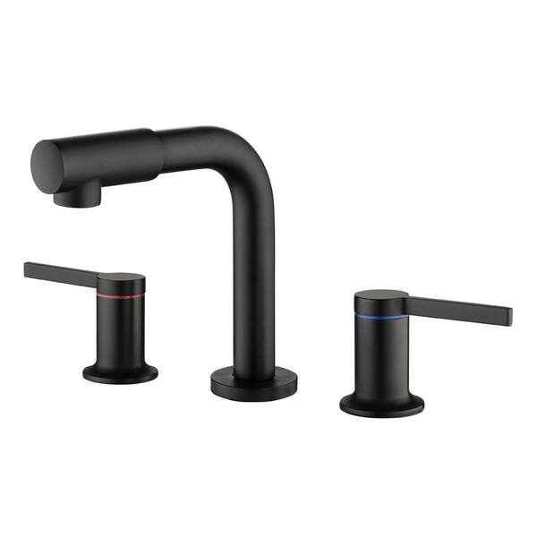 UKISHIRO Viki 8 in. Widespread 2Handle MidArc Bathroom Faucet with