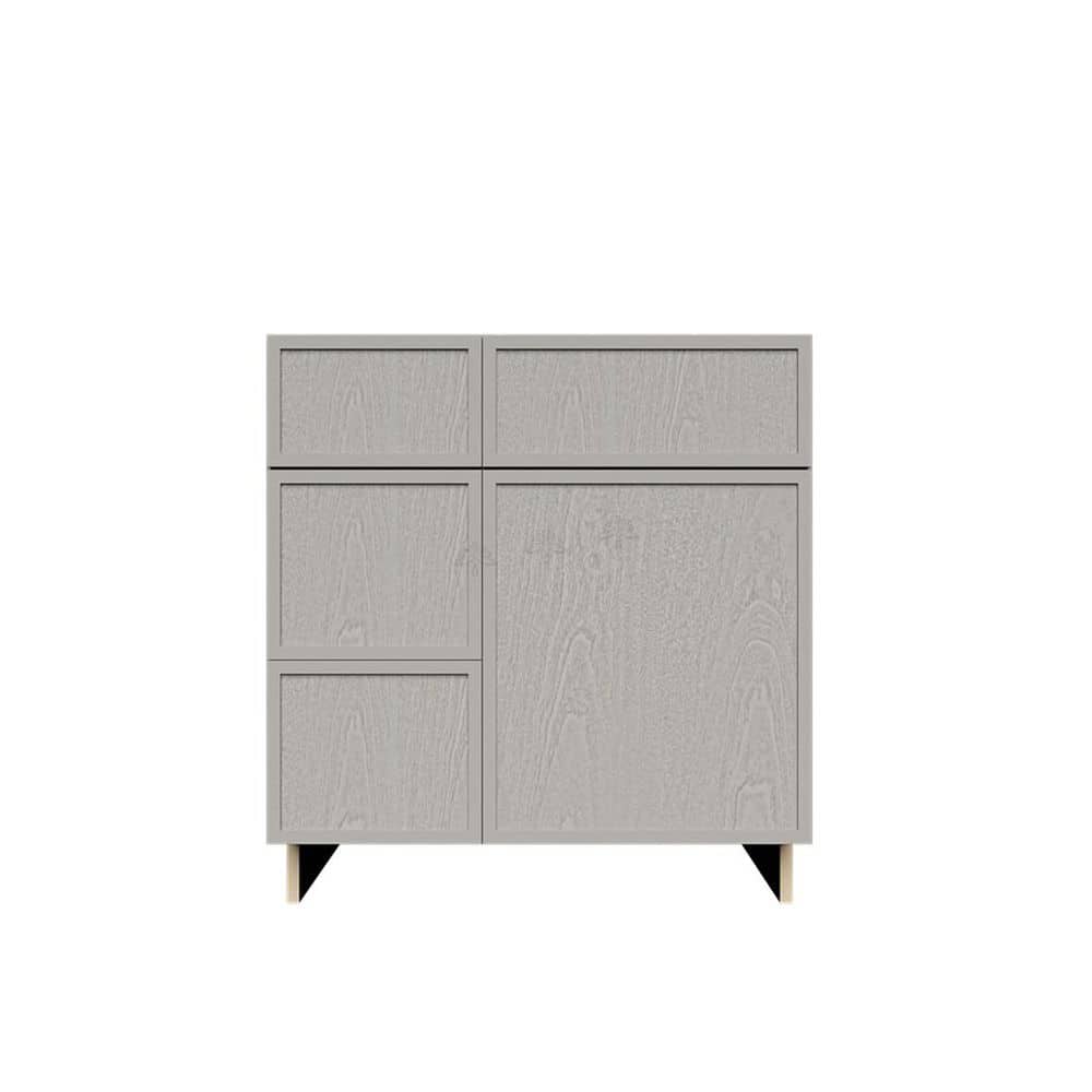 Slim Shaker 30 in. Sink Base Bath Vanity Cabinet without Top with 2 Left Drawers in Gray Assembled price history on PriceWatchPro