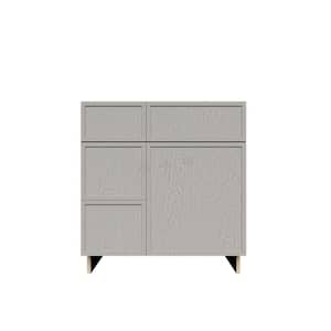 Slim Shaker 30 in. Sink Base Bath Vanity Cabinet without Top with 2 Left Drawers in Gray Assembled