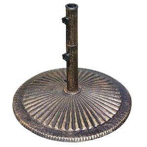 80 lb. Classic Cast Iron Patio Umbrella Base in Bronze