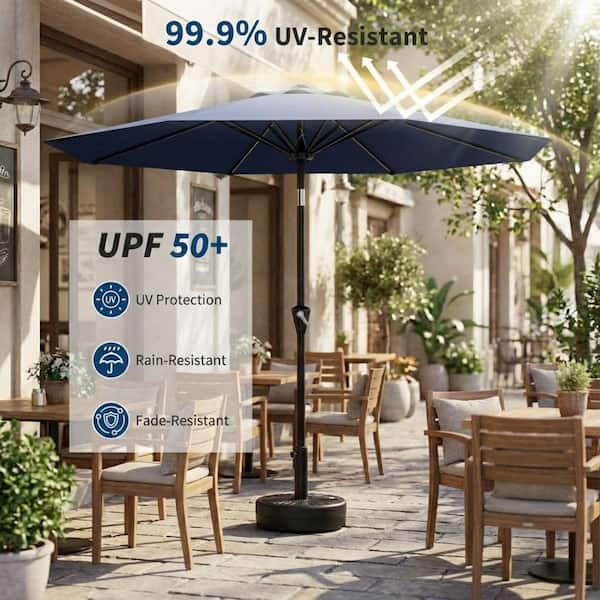 best rated solar patio umbrella HOOOWOOO Outdoor Patio Umbrella with Solar LED Light