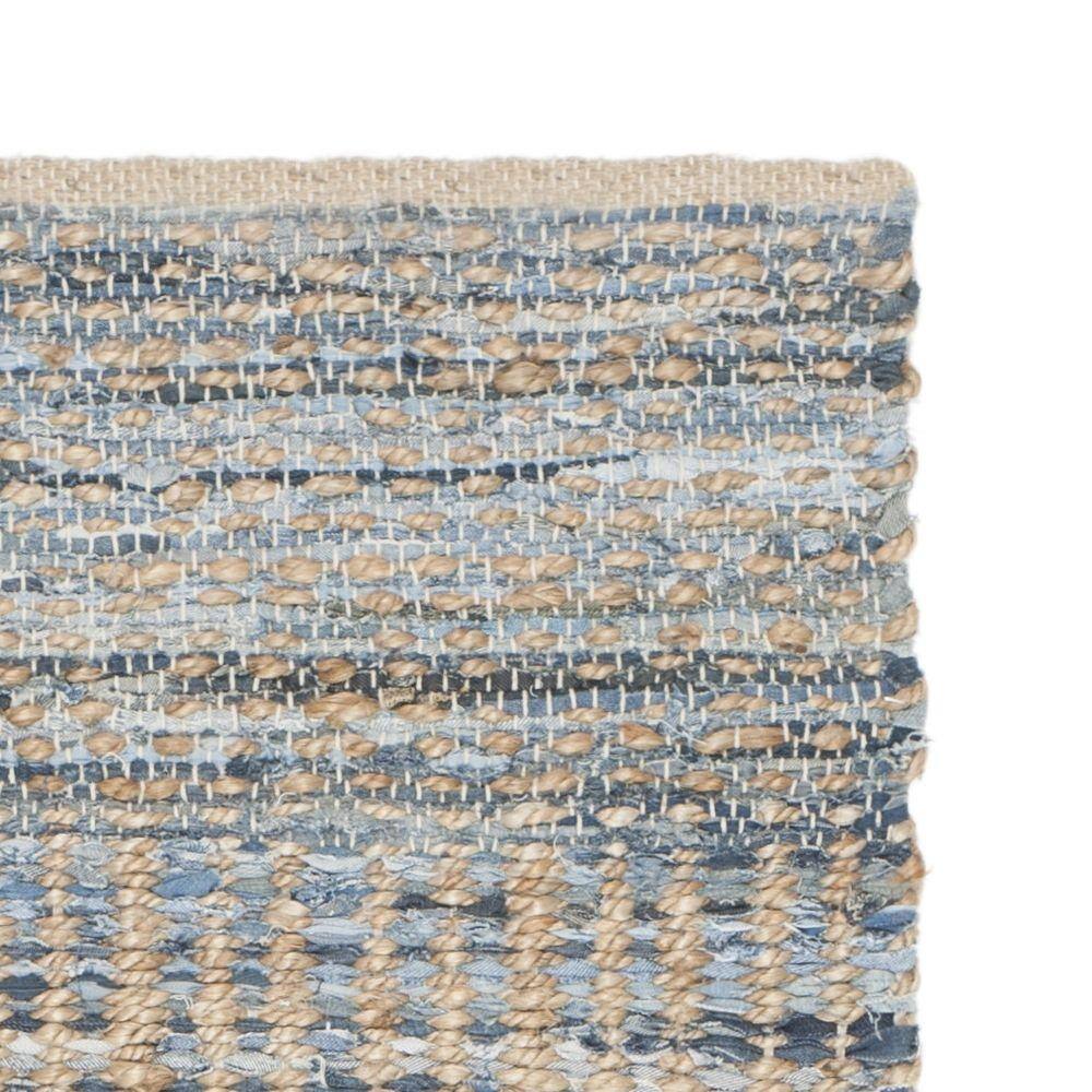 Cape Cod Blue and Natural Wool 8' x 10' Area Rug