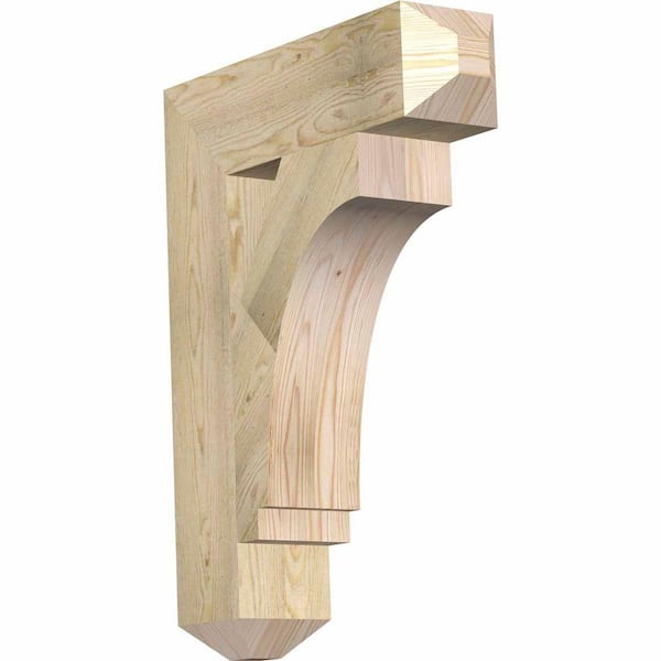 Ekena Millwork 6 in. x 32 in. x 24 in. Douglas Fir Imperial Craftsman Rough Sawn Bracket