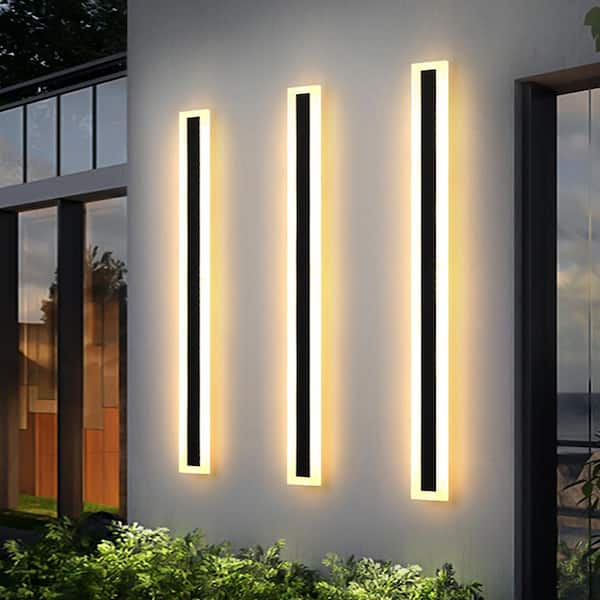 Modern Waterproof Outdoor Long Strip LED wall lamp Aluminum Light Garden  Porch