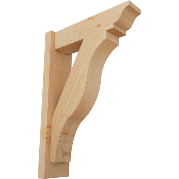 Ekena Millwork 6 in. x 26 in. x 18 in. Douglas Fir Fuston Traditional Smooth Outlooker